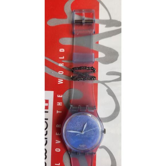 Swatch watch LA BANANE BLEUE GN192P 2000 Luxury Collection Vendôme NOS - Picture 7 of 12